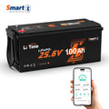 overview of litime 24 Volt 100Ah bluetooth smart lithium battery