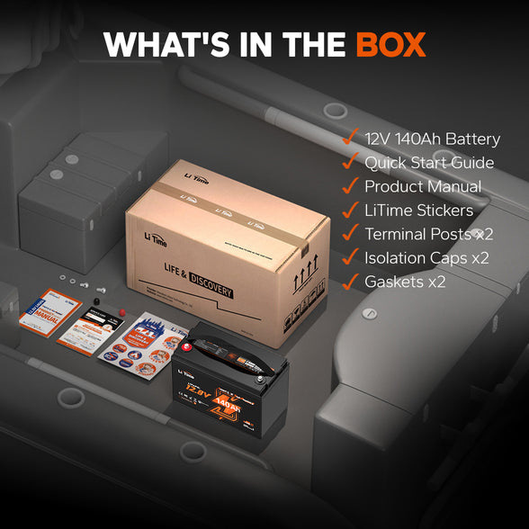LiTime 12V 140Ah Bluetooth Dual Purpose Lithium Cranking Marine Battery