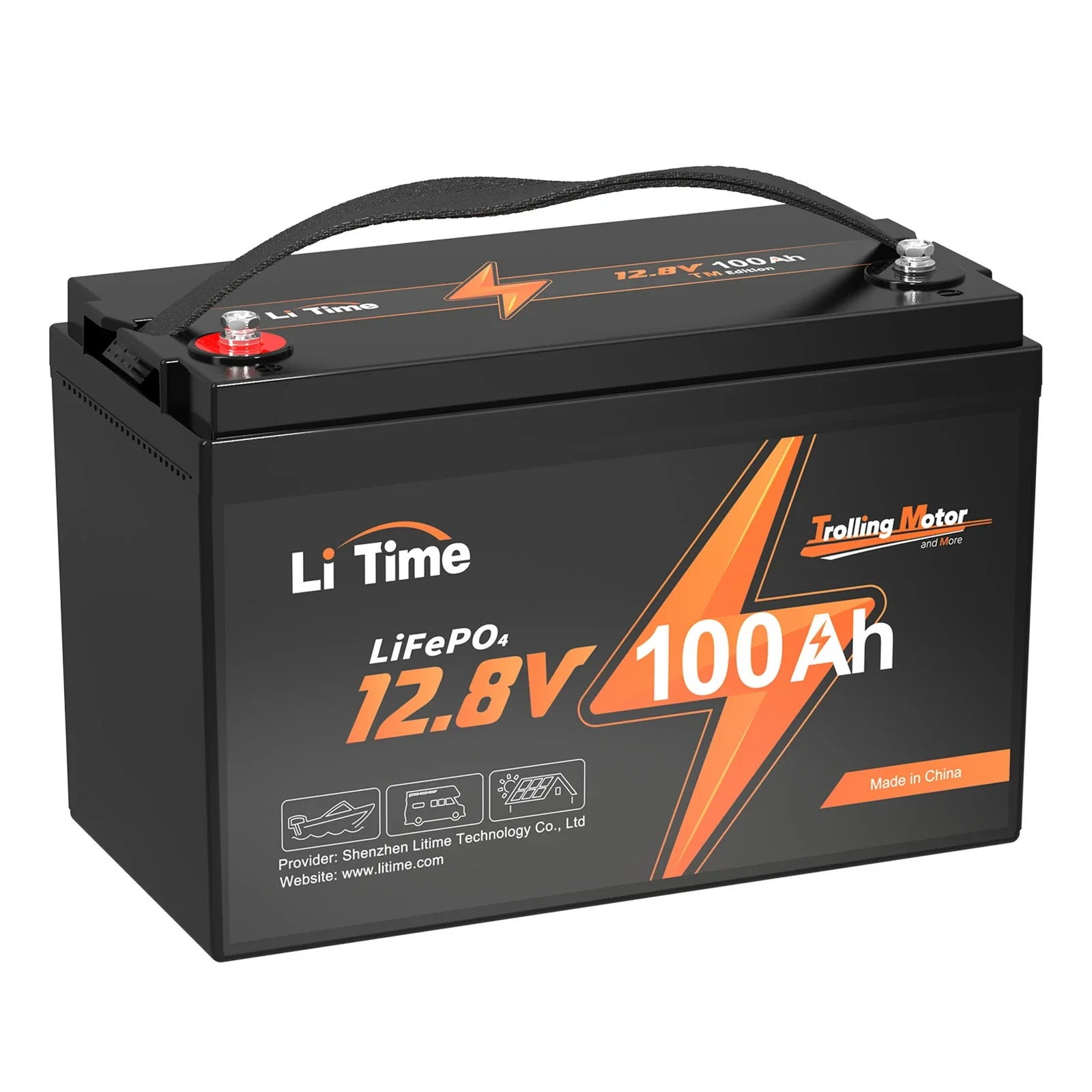 LiTime 12V 100Ah TM Lithium Marine Trolling Motor Battery