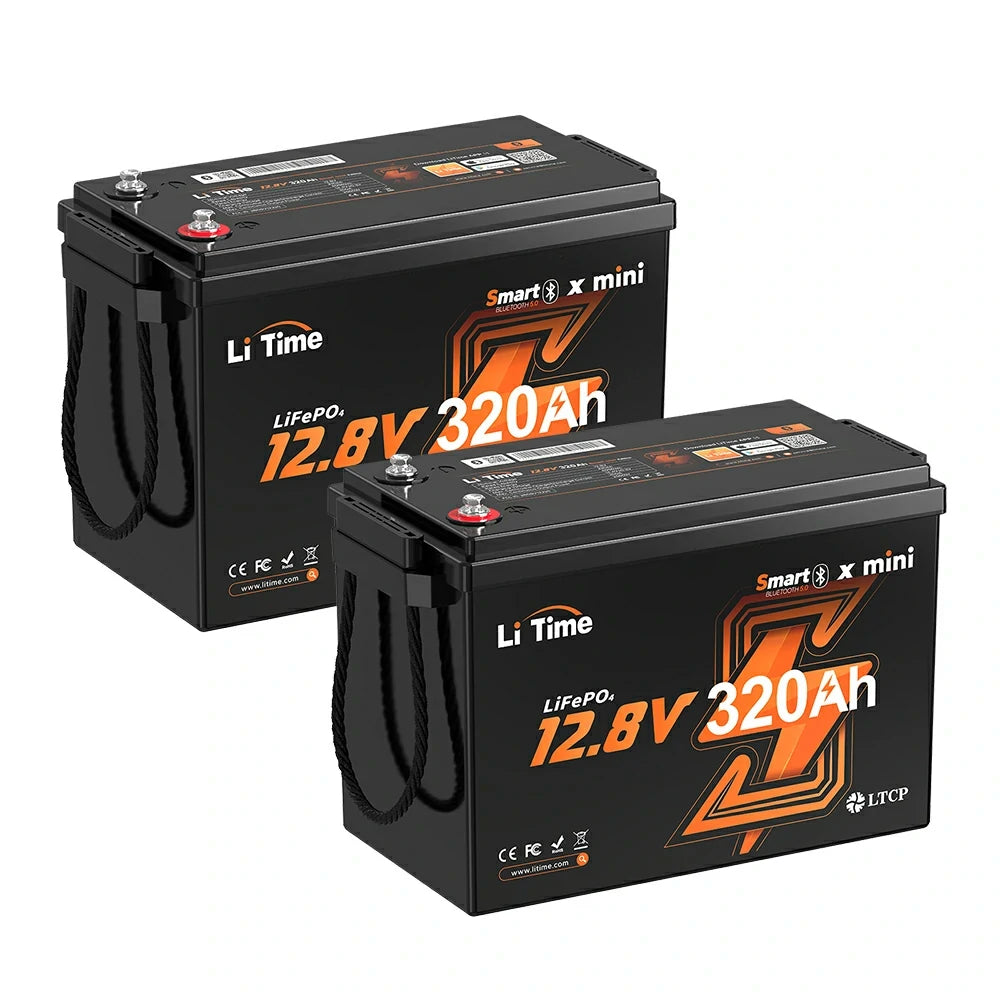 2 pack of litime 12v 320ah lithium battery for caravan
