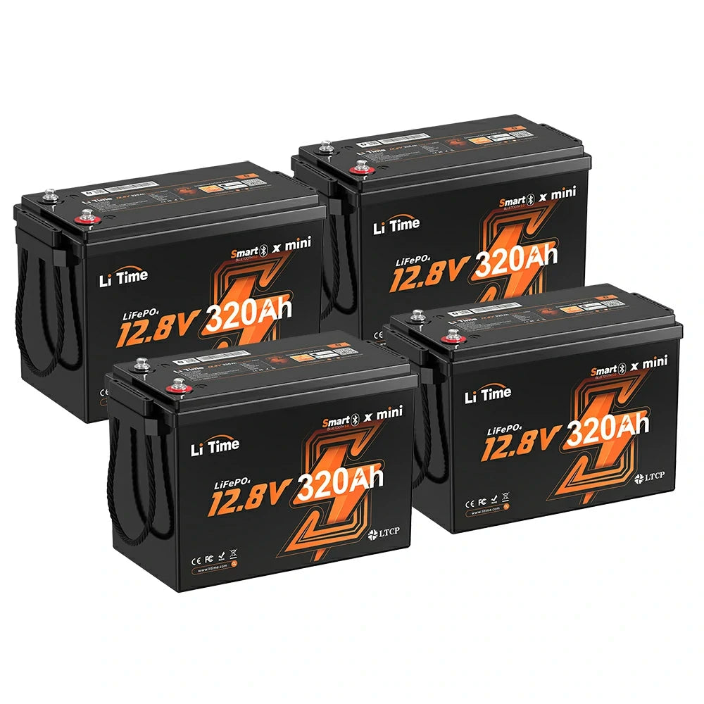 4 pack of litime 12v 320ah lithium battery