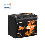 LiTime 16V 70Ah Bluetooth LiFePO4 Lithium Battery For Fish Finder, Fishing Electronics