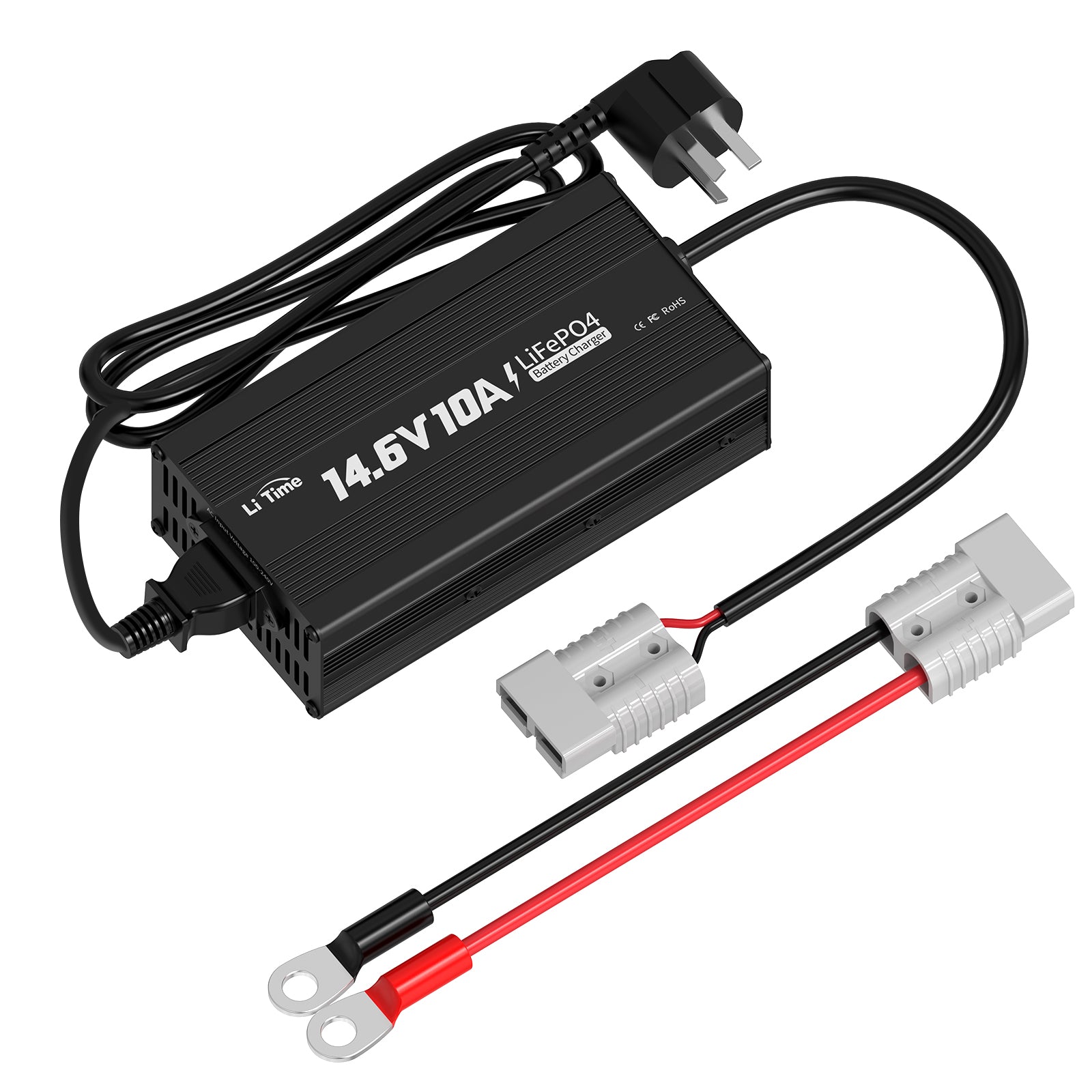 LiTime 12V 10A Lithium Battery Charger for 12V LiFePO4 Lithium Battery