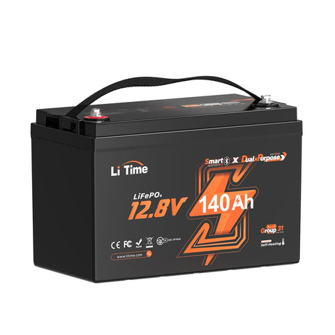 NEW⭐Pre-order - LiTime 12V 140Ah Bluetooth Dual Purpose Lithium Cranking Marine Battery