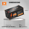 dimension 8d size of litime  24 volt 200ah lithium battery (8.66*20.47*10.59) 