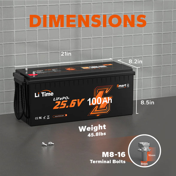 24V 100Ah Bluetooth battery - 1