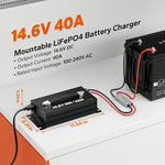 LiTime 12V (14.6V) 40A Mountable Lithium Battery Charger