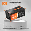 dimension of litime 12v 400ah lithium 8d battery:20.47*1059*8.66 in at 86 lbs weight