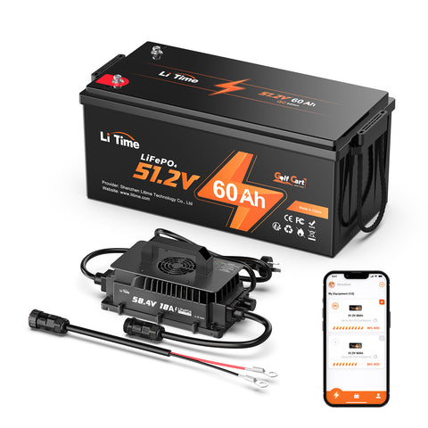 LiTime 48V (58.4V) 18A Lithium Battery Charger IP65 Waterproof