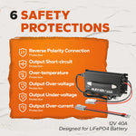 LiTime 12V (14.6V) 40A Mountable Lithium Battery Charger