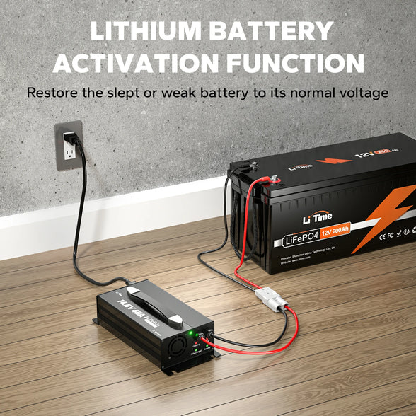 LiTime 12V (14.6V) 40A Mountable Lithium Battery Charger
