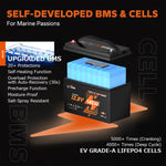 LiTime 12V 140Ah Bluetooth Dual Purpose Lithium Cranking Marine Battery