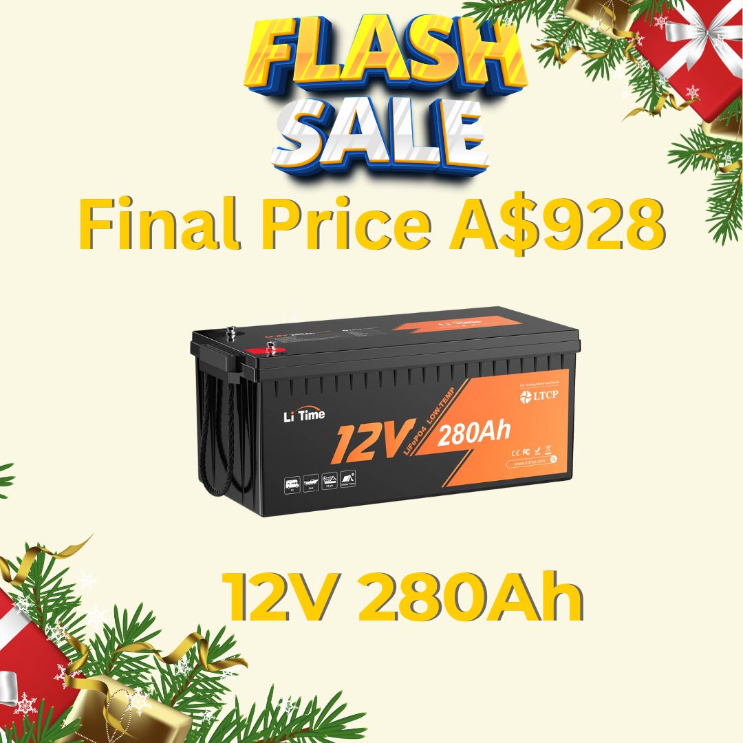 Final price A$928 - LiTime 12V 280Ah Plus Deep Cycle Lithium Battery with Low-Temp Protection