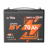 16V 70Ah Bluetooth LiFePO4 Lithium Battery For Fish Finder, Fishing Electronics
