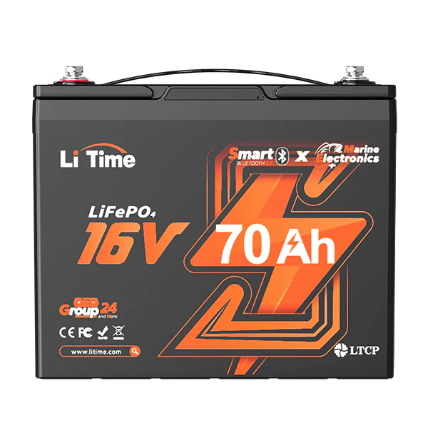 16V 70Ah Bluetooth LiFePO4 Lithium Battery For Fish Finder, Fishing Electronics