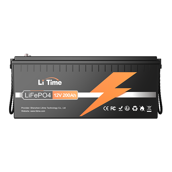 12V 200Ah LiFePO4 Lithium Battery, Build-in 100A BMS, 2560Wh Energy