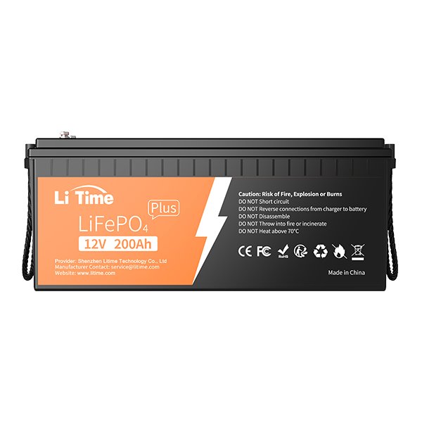 12V 200Ah Plus LiFePO4 Lithium Battery, 200A BMS, 2560W