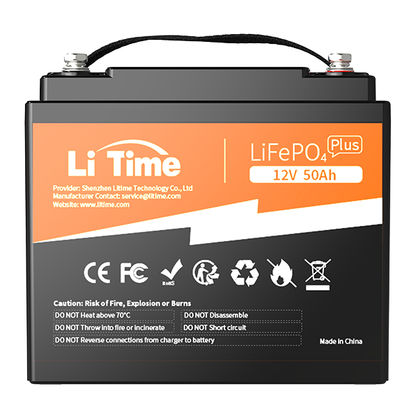 12V 50Ah LiFePO4 Lithium Battery, Build-in 50A BMS, 640Wh Energy