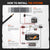 A wiring diagram for a LiTime 12V 200Ah battery with an inverter, solar panel, and MPPT controller