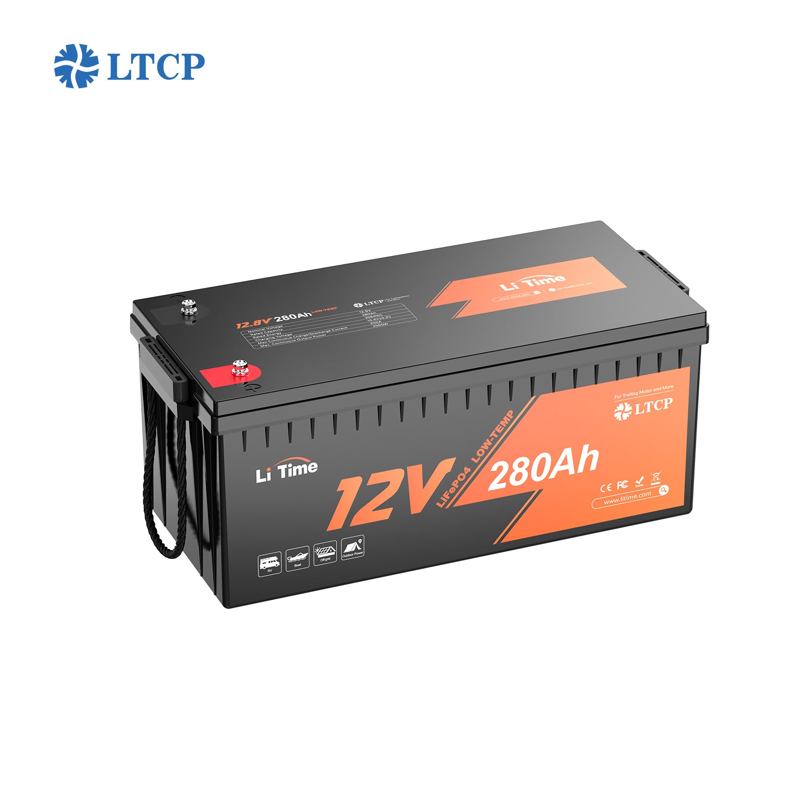 LiTime 12V 280Ah lithium battery with LTCP protection