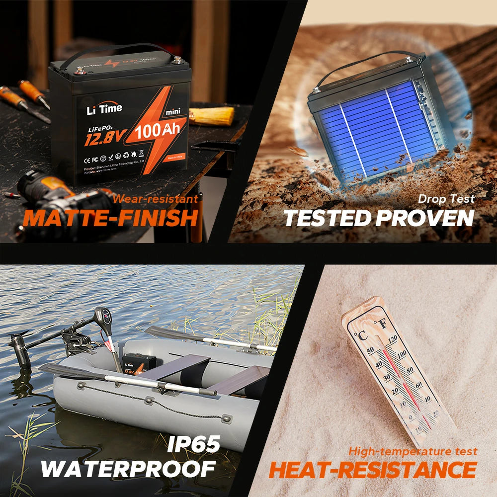 protection of litime 12v 100ah mini lithium battery