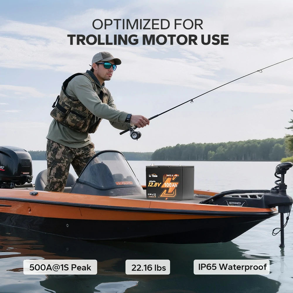 litime 12v 100ah group24 lithium battery for trolling motor