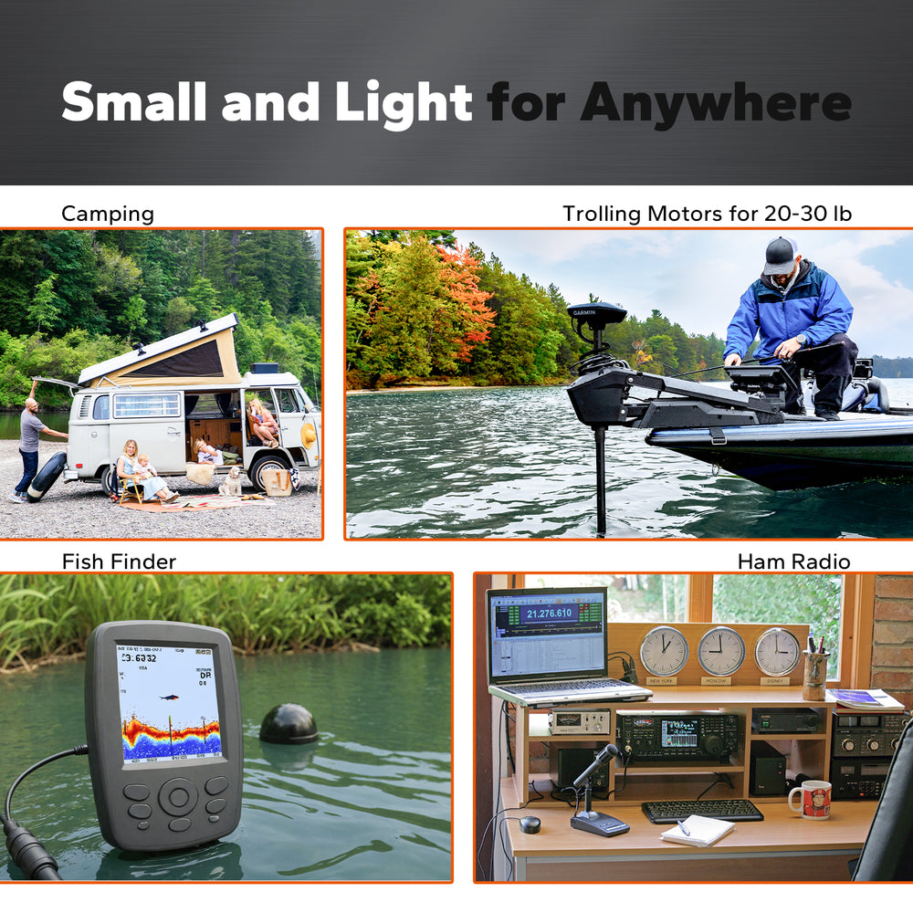 applications of litime 12v 50ah lithium battery: camping, marine, ham radio