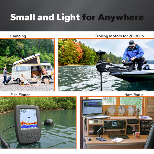 applications of litime 12v 50ah lithium battery: camping, marine, ham radio