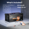 LiTime 24V 230Ah Group 8D LiFePO4 battery dimensions, weight and package contents