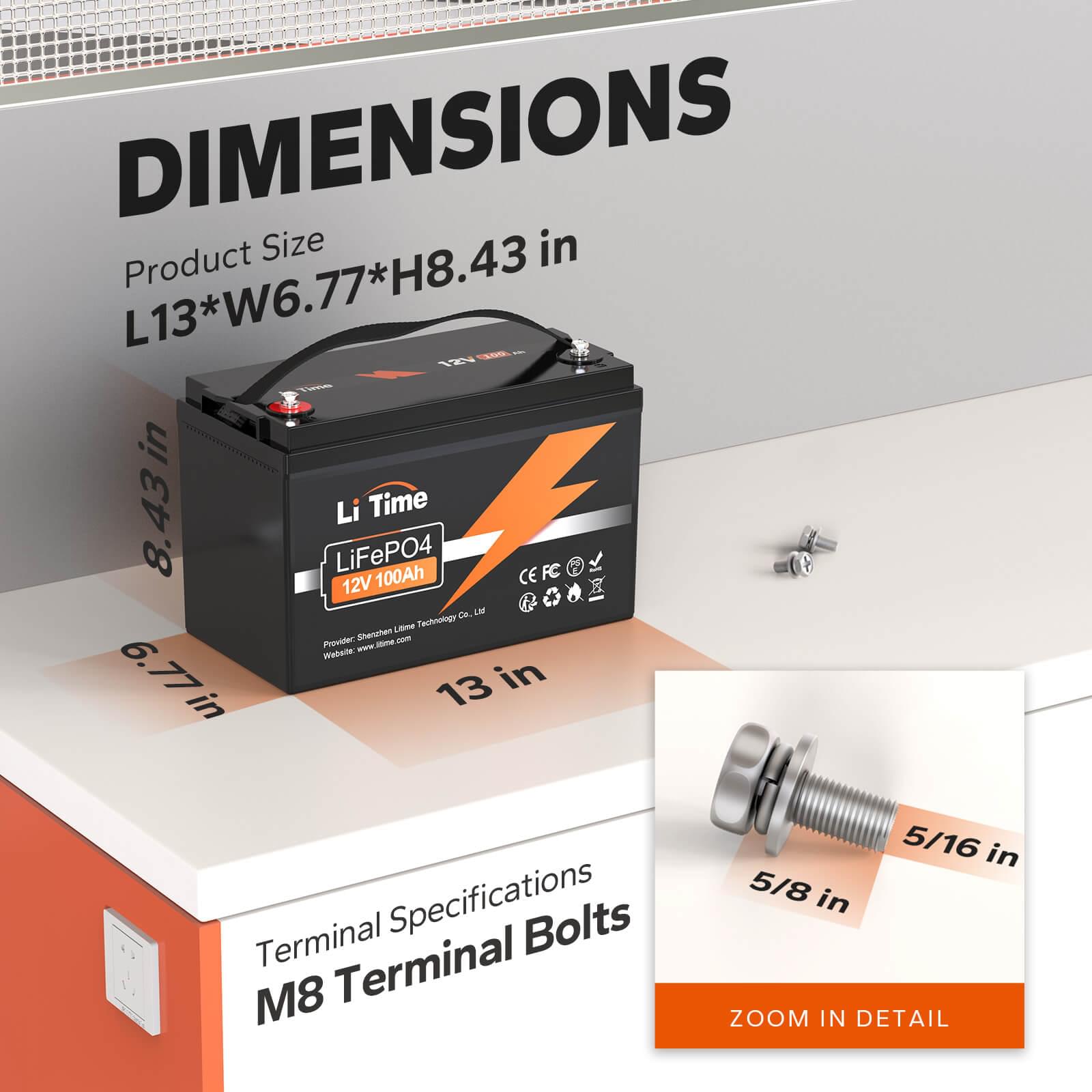 Smaller size and weight compares to lead-acid battery