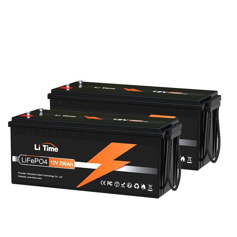 LiTime 12V 200Ah LiFePO4 Lithium Battery, Build-in 100A BMS, 2560Wh Energy