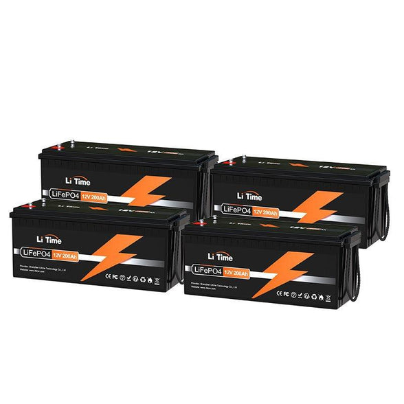 a 4-pack of litime 12v 200ah lithium batteries