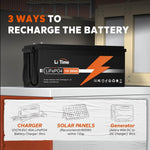 LiTime 12V 200Ah LiFePO4 Lithium Battery, Build-in 100A BMS, 2560Wh Energy - Litime-AU