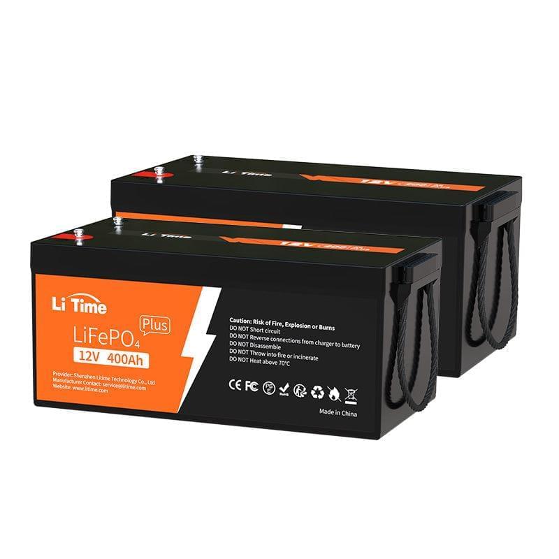 LiTime 12V 400Ah LiFePO4 Lithium Battery with 250A BMS, 5120Wh Usable Energy