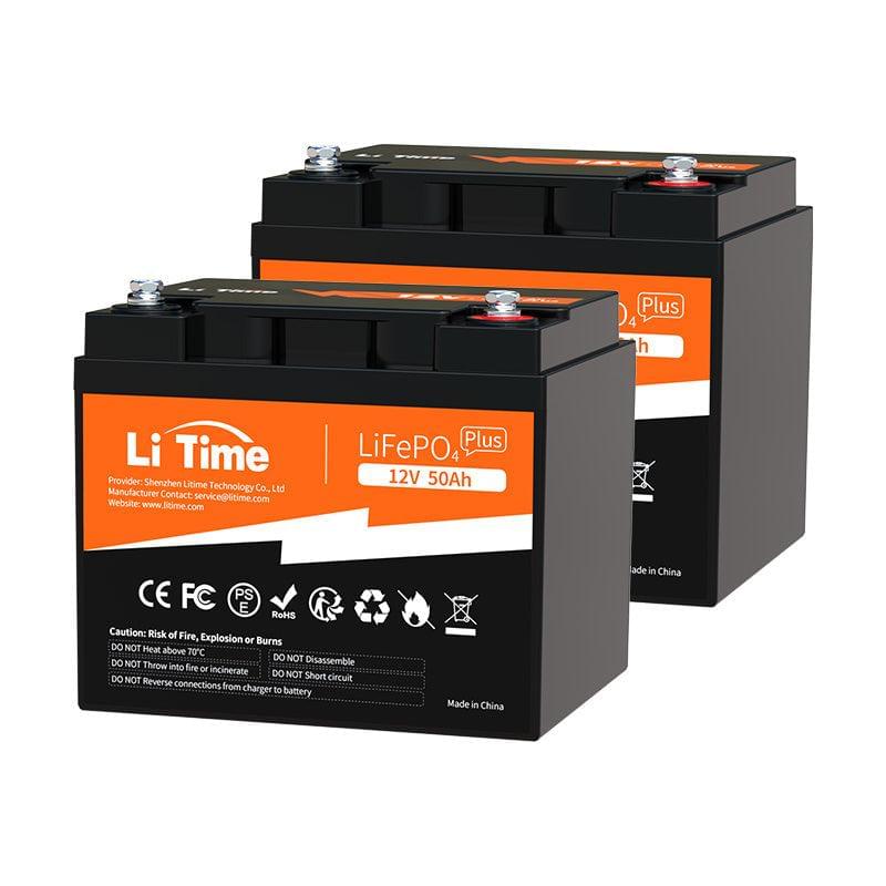 Pre-order-LiTime 12V 50Ah LiFePO4 Lithium Battery, Build-in 50A BMS, 640Wh Energy