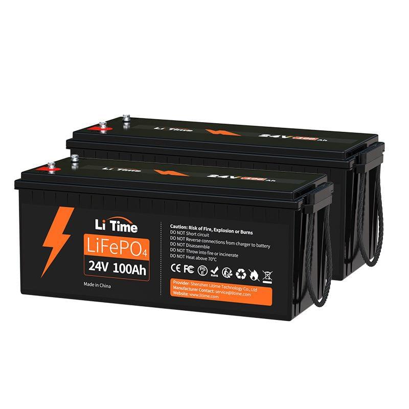 LiTime 24V 100Ah LiFePO4 Lithium Battery, Build-in 100A BMS, 2560Wh Energy - Litime-AU