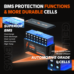 LiTime 24V 100Ah LiFePO4 Lithium Battery, Build-in 100A BMS, 2560Wh Energy - Litime-AU